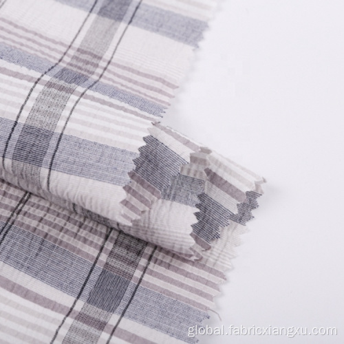 Plaid Twill yarn dyed check jersey fabric for men shirt Manufactory